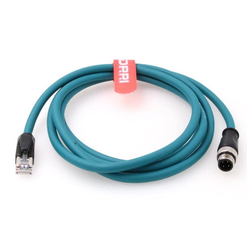 DRRI M12 4pin D-Code Male to RJ45 Ethernet Connector CAT5 Shielded Cable for Servo Motor Industrial Camera(3M) - Image 2